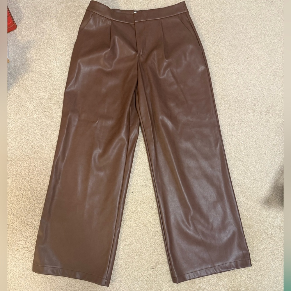 Anthropologie Faux Leather Pants